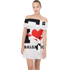 I Love Balsamic Off Shoulder Chiffon Dress by ilovewhateva