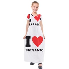 I Love Balsamic Kids  Short Sleeve Maxi Dress by ilovewhateva