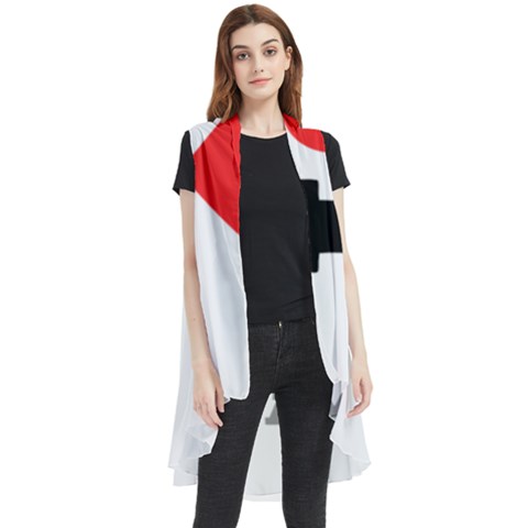 I Love Balsamic Sleeveless Chiffon Waistcoat Shirt by ilovewhateva