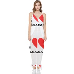 I Love Balsamic Sleeveless Tie Ankle Chiffon Jumpsuit by ilovewhateva