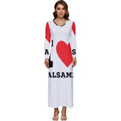 I Love Balsamic Long Sleeve Longline Maxi Dress by ilovewhateva