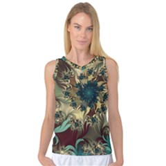 Abstract Design Pattern Art Wallpaper Texture Floral Women s Basketball Tank Top by danenraven