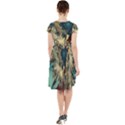 Abstract Design Pattern Art Wallpaper Texture Floral Cap Sleeve Midi Dress View2