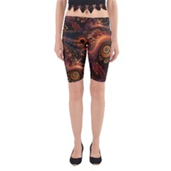 Paisley Abstract Fabric Pattern Floral Art Design Flower Yoga Cropped Leggings by danenraven