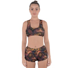 Paisley Abstract Fabric Pattern Floral Art Design Flower Racerback Boyleg Bikini Set by danenraven