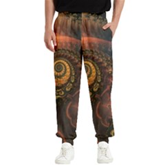 Paisley Abstract Fabric Pattern Floral Art Design Flower Men s Elastic Waist Pants by danenraven