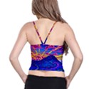 Abstract Paisley Art Pattern Design Fabric Floral Decoration Spaghetti Strap Bra Top View2