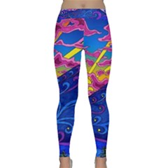 Abstract Paisley Art Pattern Design Fabric Floral Decoration Classic Yoga Leggings by danenraven