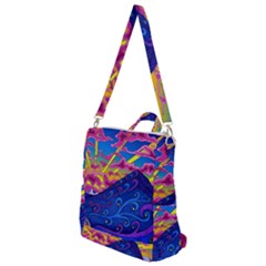 Abstract Paisley Art Pattern Design Fabric Floral Decoration Crossbody Backpack by danenraven