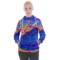 Abstract Paisley Art Pattern Design Fabric Floral Decoration Women s Hooded Pullover by danenraven