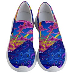 Abstract Paisley Art Pattern Design Fabric Floral Decoration Women s Lightweight Slip Ons by danenraven