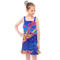 Abstract Paisley Art Pattern Design Fabric Floral Decoration Kids  Overall Dress by danenraven