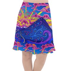 Abstract Paisley Art Pattern Design Fabric Floral Decoration Fishtail Chiffon Skirt by danenraven