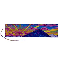 Abstract Paisley Art Pattern Design Fabric Floral Decoration Roll Up Canvas Pencil Holder (l) by danenraven