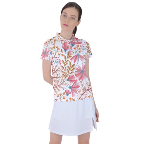 Flowers Pattern Seamless Floral Floral Pattern Women s Polo Tee by danenraven