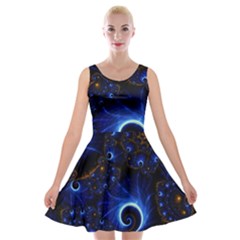 Abstract Design Art Pattern Wallpaper Shape Decoration Velvet Skater Dress