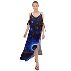 Abstract Design Art Pattern Wallpaper Shape Decoration Maxi Chiffon Cover Up Dress by danenraven