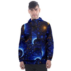 Abstract Design Art Pattern Wallpaper Shape Decoration Men s Front Pocket Pullover Windbreaker