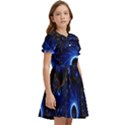 Abstract Design Art Pattern Wallpaper Shape Decoration Kids  Bow Tie Puff Sleeve Dress View2