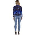 Abstract Design Art Pattern Wallpaper Shape Decoration Women s Long Sleeve Revers Collar Cropped Jacket View4