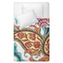 Flowers Pattern Texture White Background Paisley Duvet Cover Double Side (Single Size) View1