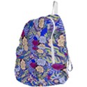 Blue Yellow Background Pattern Vector Texture Paisley Foldable Lightweight Backpack View4