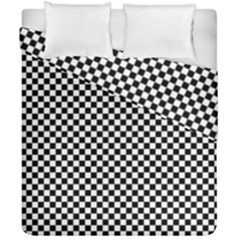 Black And White Checkerboard Background Board Checker Duvet Cover Double Side (california King Size) by Cowasu