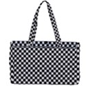 Black And White Checkerboard Background Board Checker Canvas Work Bag View2