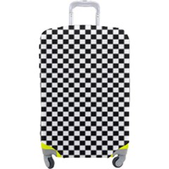 Black And White Checkerboard Background Board Checker Luggage Cover (large) by Cowasu