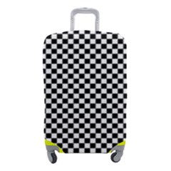 Black And White Checkerboard Background Board Checker Luggage Cover (small) by Cowasu