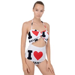 I Love Baci Scallop Top Cut Out Swimsuit by ilovewhateva