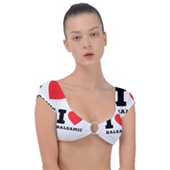 I Love Baci Cap Sleeve Ring Bikini Top by ilovewhateva