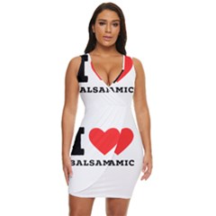 I Love Baci Draped Bodycon Dress by ilovewhateva