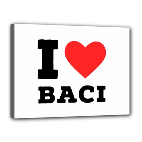 I Love Baci  Canvas 16  X 12  (stretched) by ilovewhateva