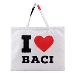 I Love Baci  Zipper Large Tote Bag by ilovewhateva