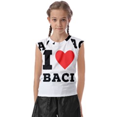 I Love Baci  Kids  Raglan Cap Sleeve Tee by ilovewhateva