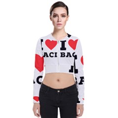 I Love Baci  Long Sleeve Zip Up Bomber Jacket by ilovewhateva