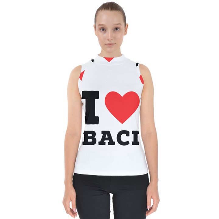 I love baci  Mock Neck Shell Top