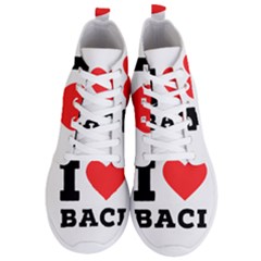 I Love Baci  Men s Lightweight High Top Sneakers by ilovewhateva