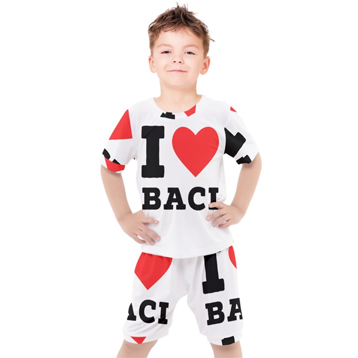 I love baci  Kids  Tee and Shorts Set