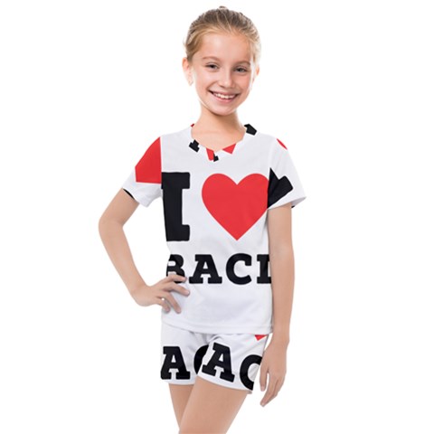 I Love Baci  Kids  Mesh Tee And Shorts Set by ilovewhateva