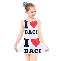 I Love Baci  Kids  Skater Dress Swimsuit by ilovewhateva