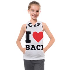 I Love Baci  Kids  Sleeveless Hoodie by ilovewhateva