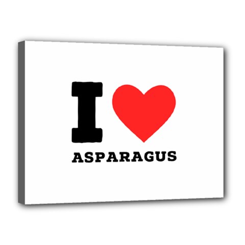 I Love Asparagus  Canvas 16  X 12  (stretched) by ilovewhateva