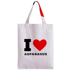 I Love Asparagus  Zipper Classic Tote Bag by ilovewhateva