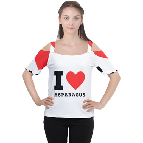 I Love Asparagus  Cutout Shoulder Tee by ilovewhateva