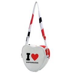 I Love Asparagus  Heart Shoulder Bag by ilovewhateva