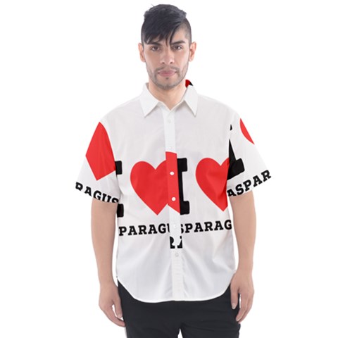 I Love Asparagus  Men s Short Sleeve Shirt by ilovewhateva