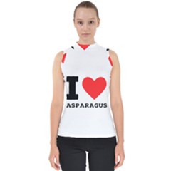 I Love Asparagus  Mock Neck Shell Top by ilovewhateva