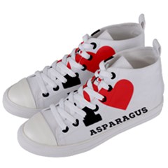 I Love Asparagus  Women s Mid-top Canvas Sneakers by ilovewhateva